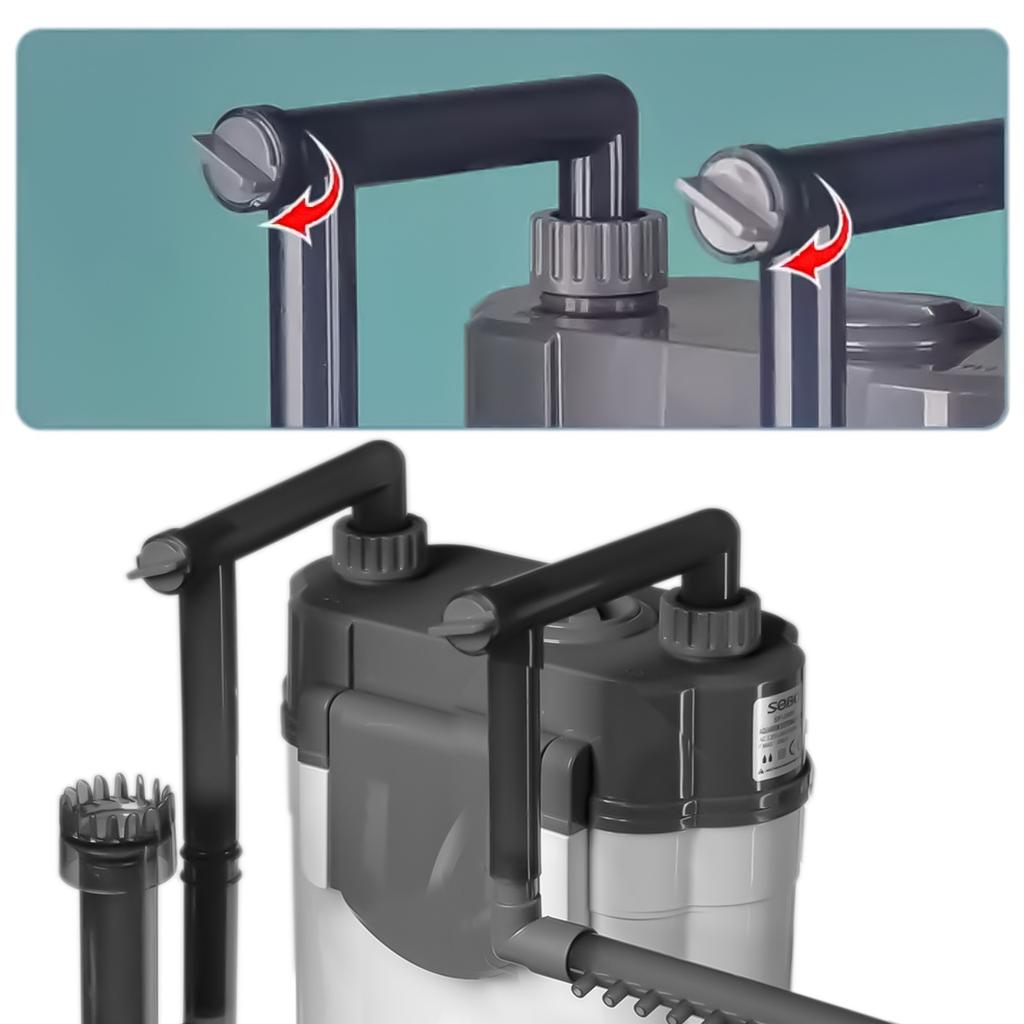 External Compact Aquarium Filter 30-115L Skimmer Aeration 300L/H