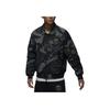 Jordan X PSG Collaboration SS24 Paris Saint-Germain Allover Print Casual Long Sleeve Jacket Men Jacket Black FN5321-010