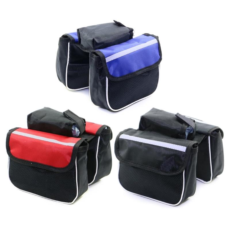 3-in-1 Bike Frame Bag Bicycle Top Tube Bag Mountain Bike Double Side Bag Portable Bicycle Handlebar Bag Bike Accessories