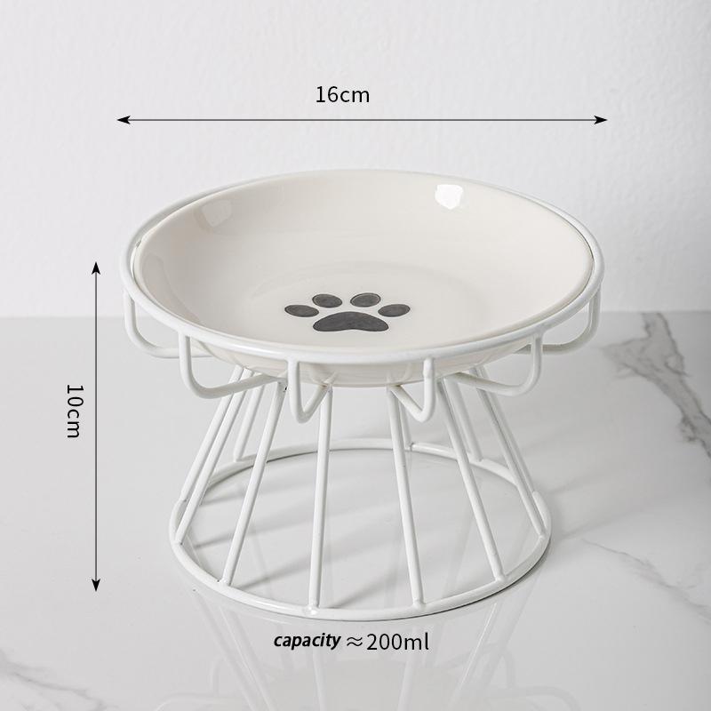 Keramická zvýšená miska pro mazlíčky Jídlo Voda Pamlsky Pro Kočky A Psa Kočičí Stojanová Miska Psí Potřeby Venkovní Krmení Pítka Příslušenství