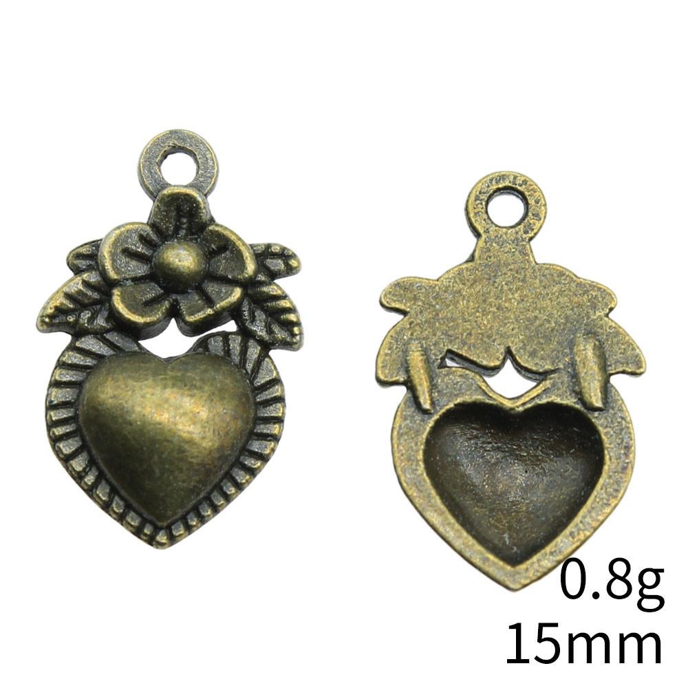 Back To School Charms Bulk Peach Heart Love Charms Pendant Women's Clothing Pendant