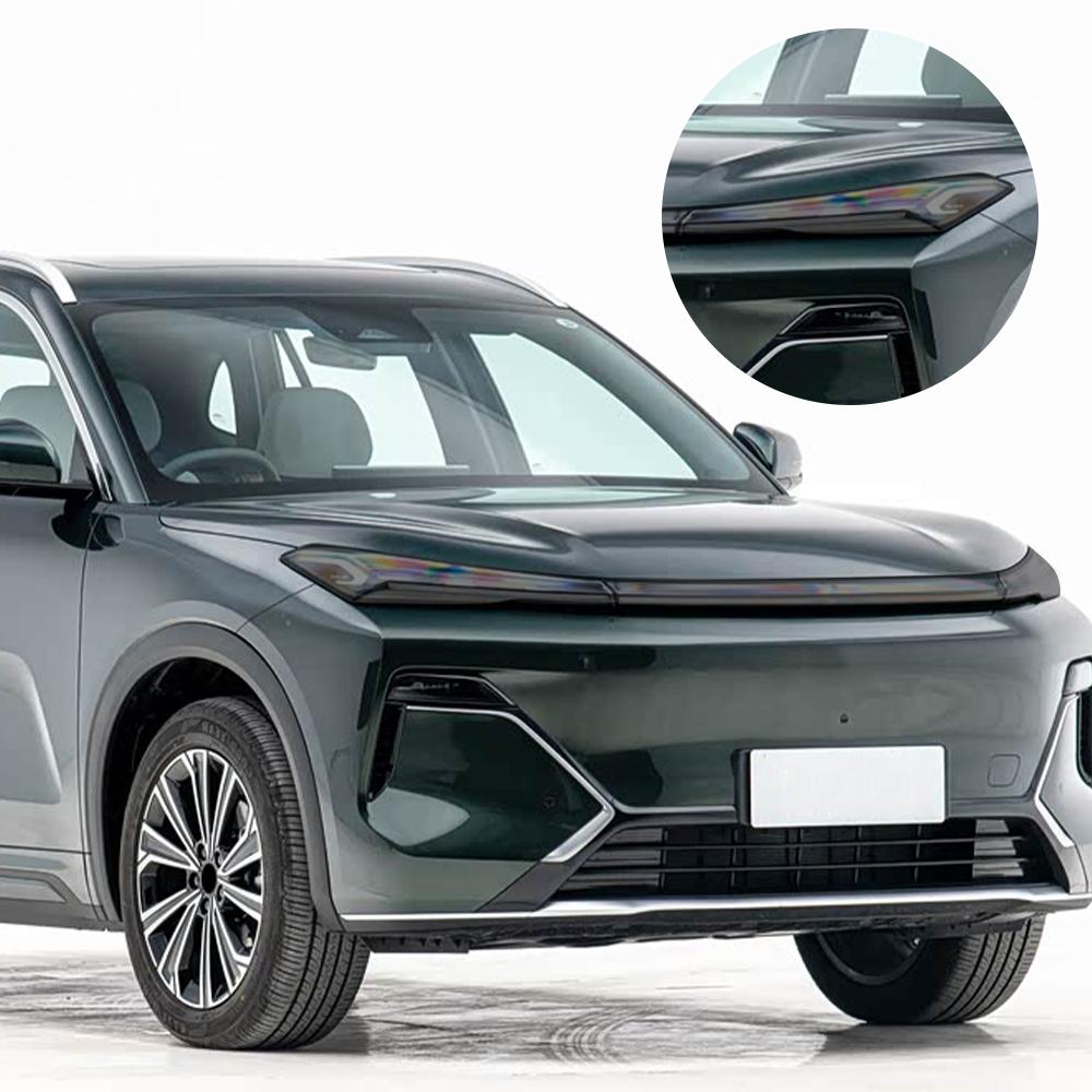 Pre-Cut PPF Anti-Scratch High-Gloss Smoke Black TPU Headlight Protective Film for Geely Galaxy Starray/Starship 7 2026-2026