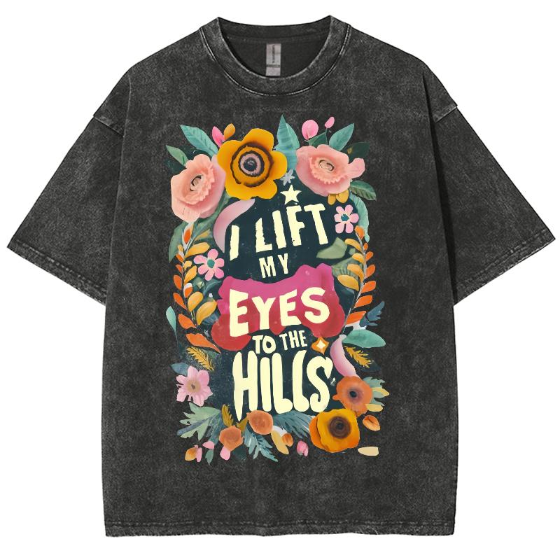 Cartoon Beautiful Flower Print Ladies T-Shirt Loose Oversized Wash Short Sleeve Vintage Fashion Design Top Summer