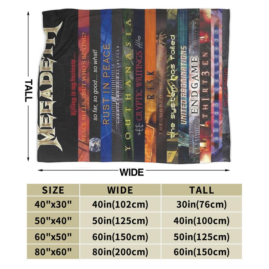 M-Megadethed Band  Soft Blanket  Travel Office Plush Bedding Throws Funny Couch Bed Flannel Bedspread Sofa Bed Cover