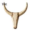 Unique Mantelpiece Statues Longhorn Bull Wall Sculpture, Rustic Farmhouse Animal Figurine, Distressed Decoration, Sculpture Decorative Vintage Statue
