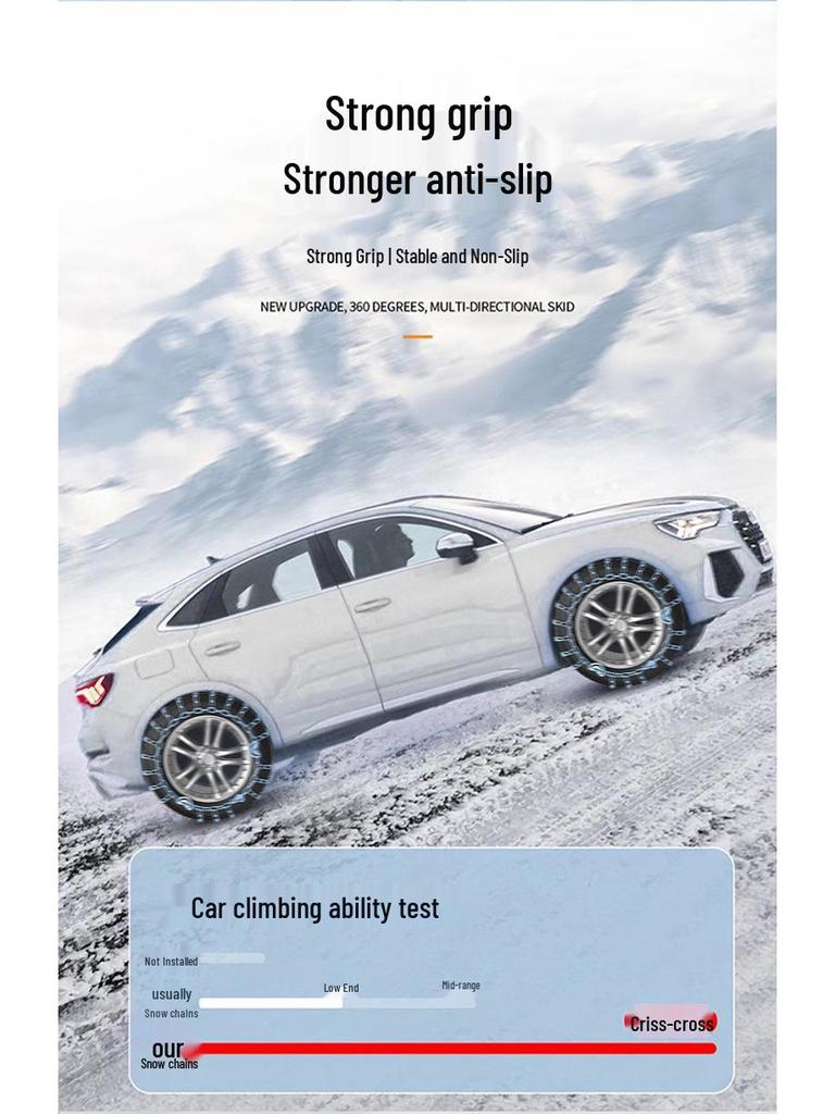Compatible Snow Chains for GAC Trumpchi Models: GS4, GS5, GS7, GS8, GA3, GA5, GM6, GM8 Car Tires.
