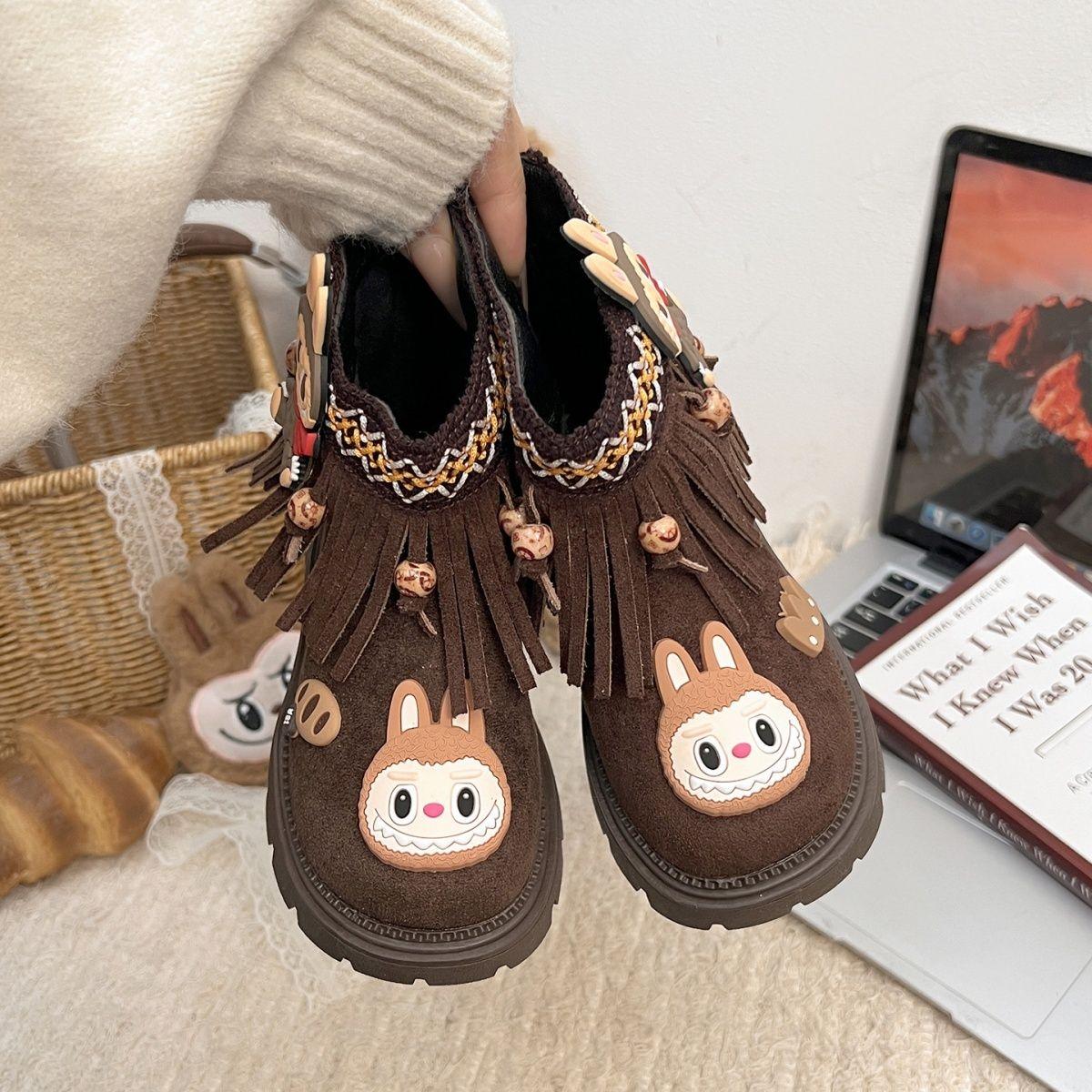 

Girls Fashionable Cotton Boots, Winter Children s Princess Boots 26