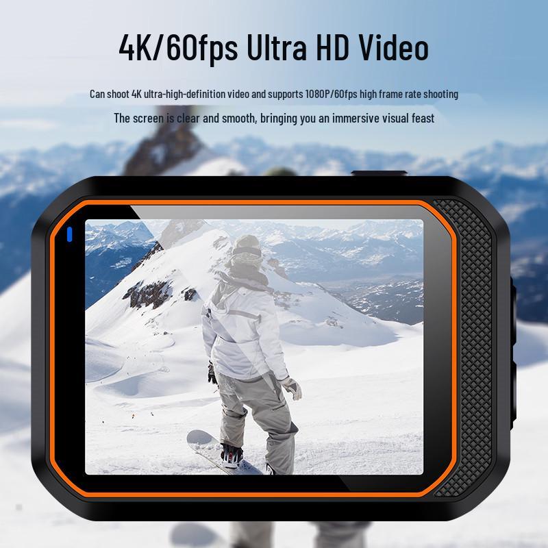 4K HD Waterproof Sports Camera for Diving, Riding, and Helmets with WiFi.