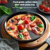 New Black Baking Tray Even Heating Non-stick Pizza Baking Pan Carbon Steel Oven Tray