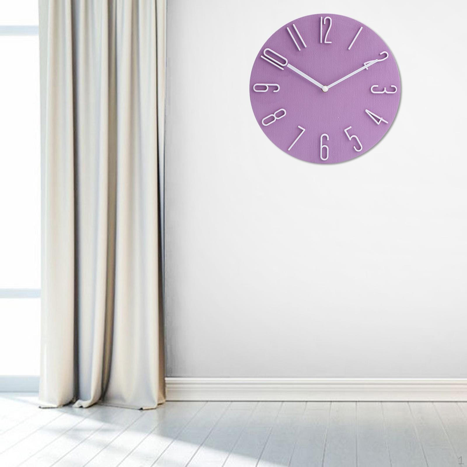 

Часы пластиковые простые круглые подвесные для небольшого дома, гостиной, столовой, кафе, декор Violet