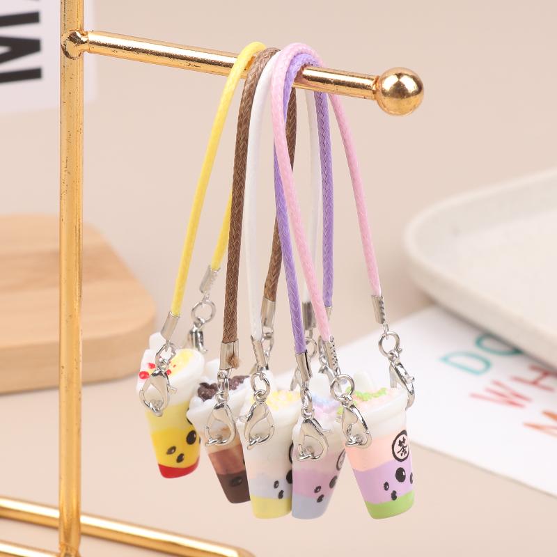 5/10Pcs Simulation Mini Bubble Tea Cup Crossbody Bag Cute Small Pendant Dolls Clothes Accessories Dollhouse Decoration Toys