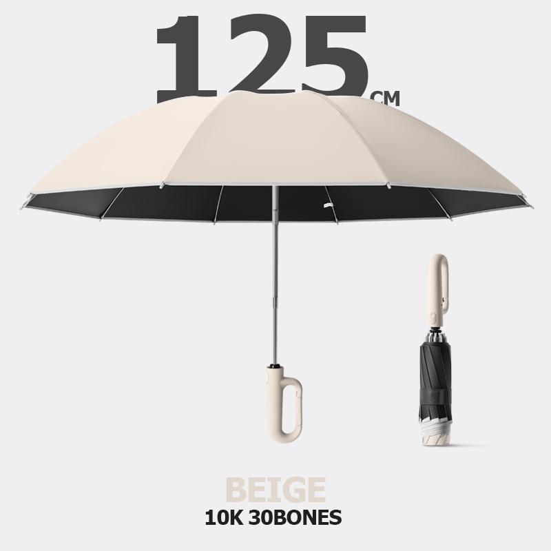 UV Umbrella Windproof Umbrella for Men Women Fully Automatic Reverse Folding Umbrella with Reflective Stripe Carabiner Handle