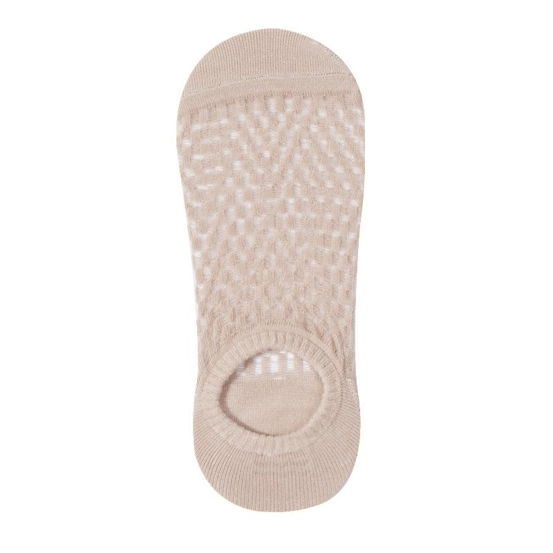 1 Pairs Boat Socks For Women Summer Thin Mesh Breathable Solid Color Socks Female Non-slip Invisible Shallow Crew Socks EMA