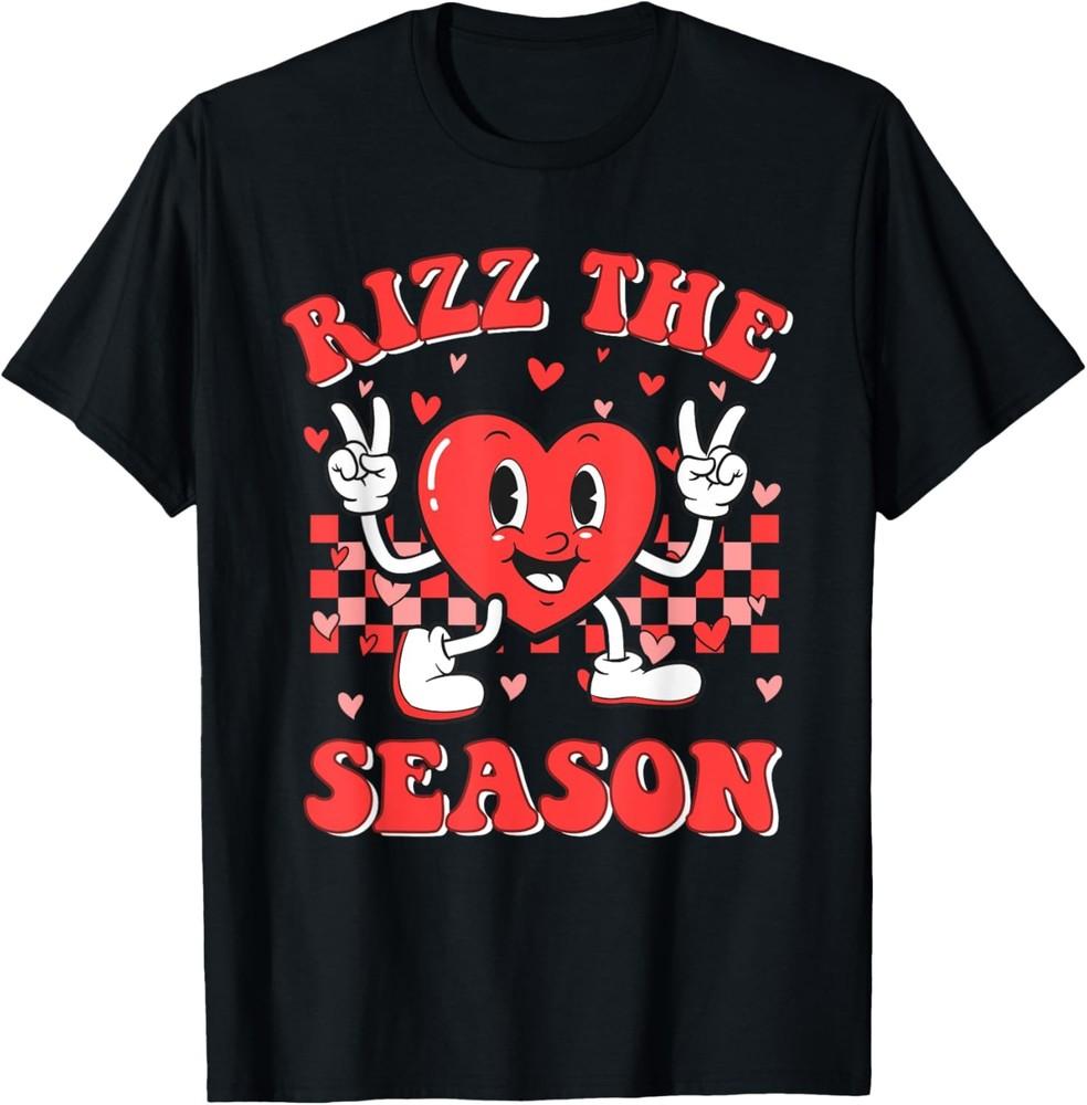 Rizz The Season Funny Valentine s day Rizzler God Meme Kids T-Shirt Unisex T-Shirt XL