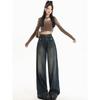 Women's Plus Size High Waist Retro Wide Leg Denim Pants - Early Autumn 2024