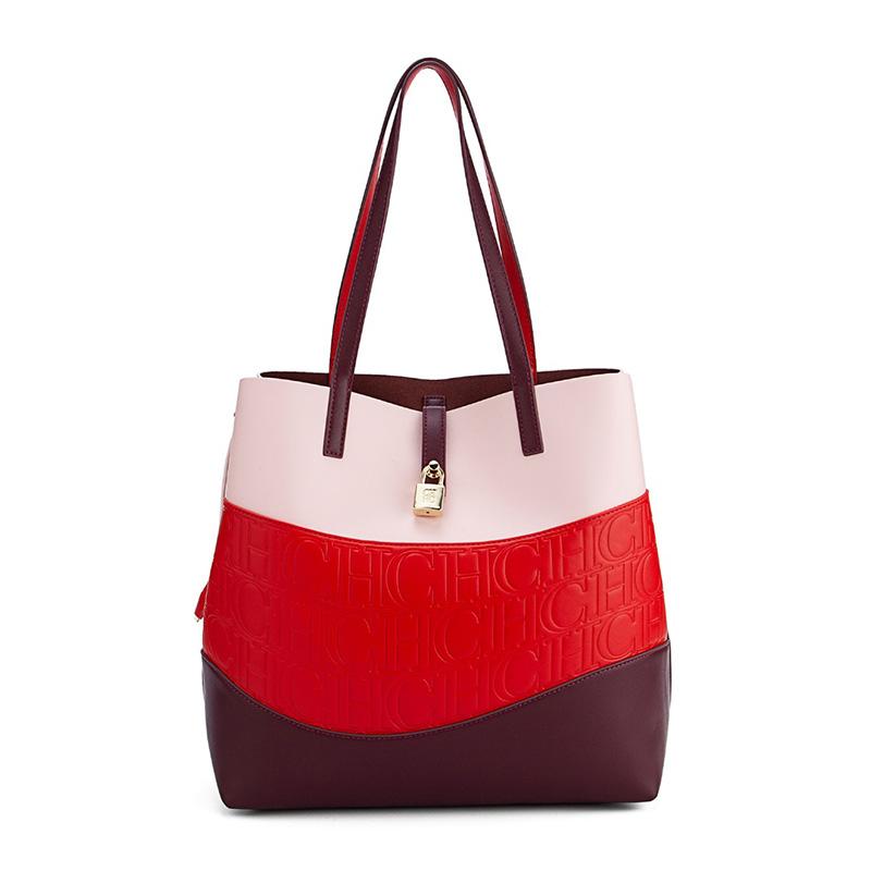 Borsa a Tote Versatile di Tendenza Pelle Colore Unico Giuntura Grande Capacità Borsa a Tracolla Stile Semplice Fresco da Pendolarismo Borsa a Spalla