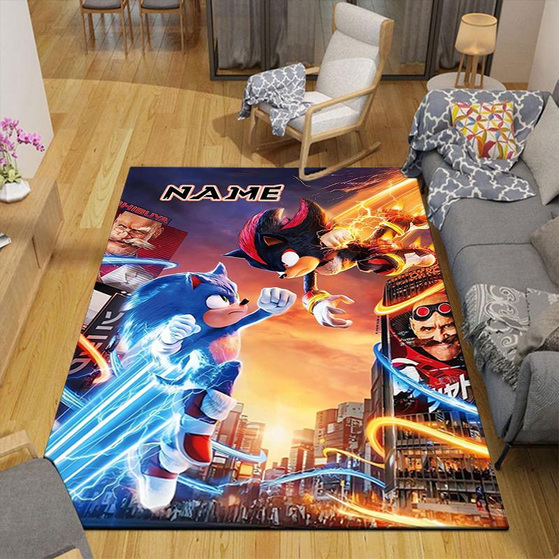 Custom 1Pc Sonic Vs Shadow Clash Rug Office Carpet Indoor Outdoor Entrance Doormat Nonslip Soft And Comfortable Living Room D2915328