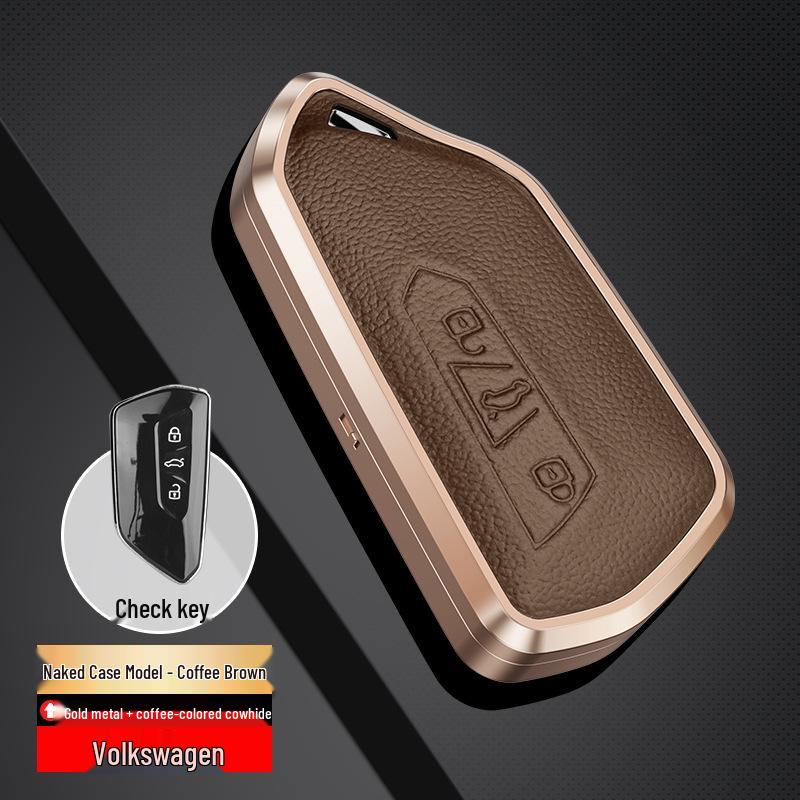 Genuine Leather Key Cover for Volkswagen Golf 8 and Teramont