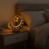 Wrought Iron Hollow Ramadan Desk Lamp Metal Art Design Ramadan Decorative Light  Bedroom Lighting