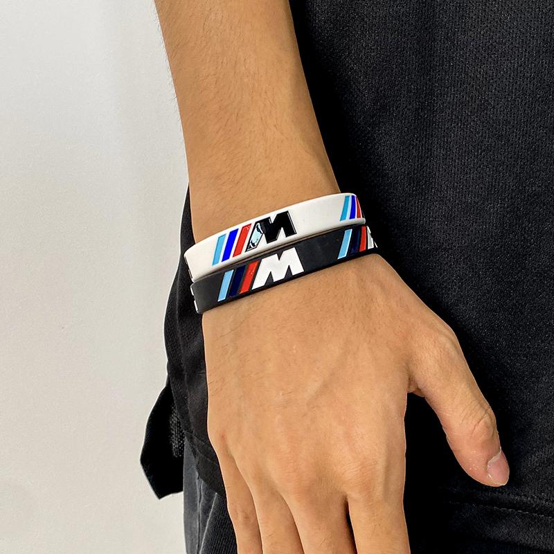 2025 Heißes Gummi-Stretch-Armband Sportarmband Dekoration Für BMW M Power M3 M4 M5 G15 G16 G42 G30 G20 E39 E36 E87 E53 F44 F