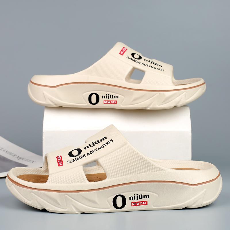 Men's Slippers Indoor Beach Sandals Outdoor Comfortable Soft Non-slip Slides Flip-flops Men Women Bathroom Slippers Home Shoes