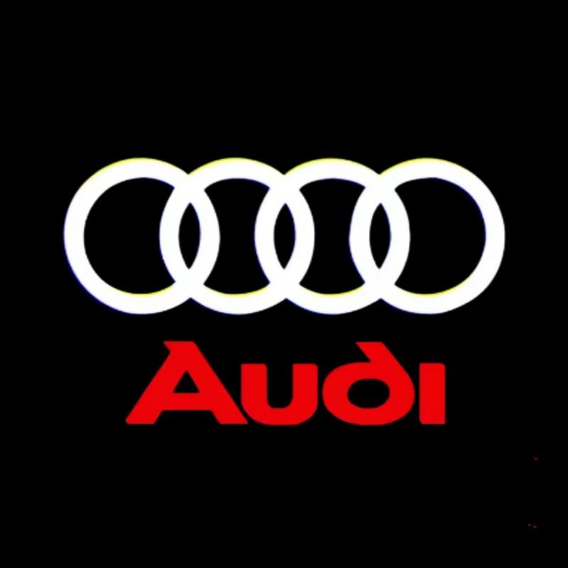 For Audi 8L 2PCS for Audi RS S LINE S3 S4 S5 Quattro Q7 Q5 A3 A5 A7 A6L A4L A8L R8 LED Car Door HD Laser Projector Lights Door Welcome Lamp