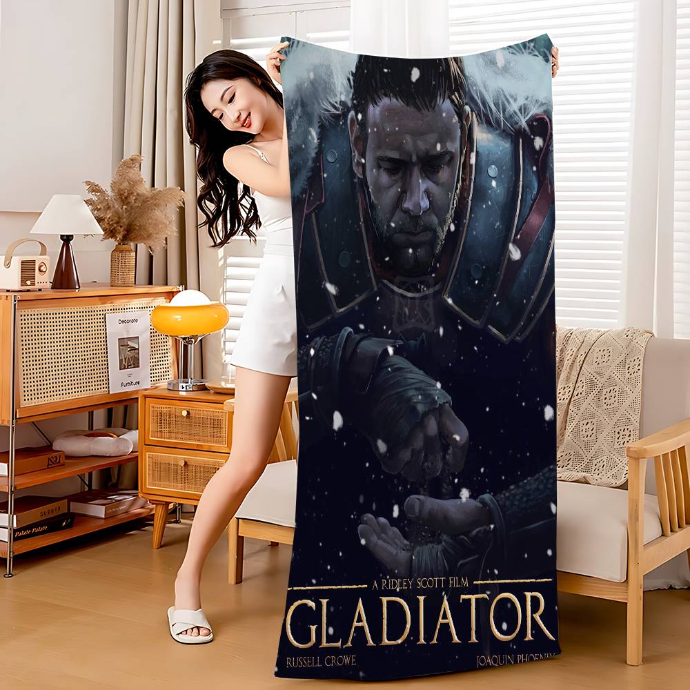 Gladiator Klassischer Film Strandtuch Bunte Badetücher für Mädchen Mikrofaser Schnelltrocknend Sandfrei Strand Yoga Spa Fitnessstudio Pool