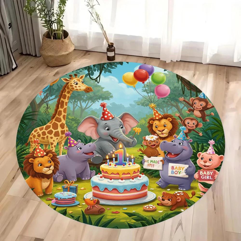 Der König der Löwen Runder Wohnzimmer Schlafzimmer Tisch und Stuhl Sofa Dekorteppich und Teppich Spielmatte