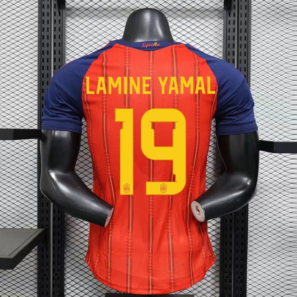 Spain 2026 Player Edition Home Jersey #19 Lamine Yamal Men's National Team Football Kit