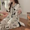Cute Melody pajamas women's Japanese sweet cartoon style loungewear age-reducing girls cardigan short-sleeved set