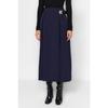 Navy Blue Belt Detailed Woven Skirt Tctaw24ee00014