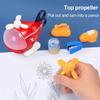 Pencil Eraser 6 In 1 Desk Stationery Detachable Stationery Helicopter Toy  Desk Decor