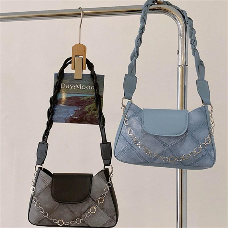 2024 NEW Shoulder Bag PU Leather Underarm Bag for Girl Women Armpit Bag Large Capacity Handbag Shopping Bag