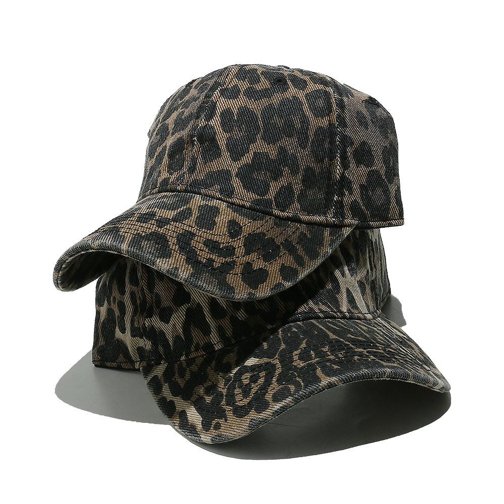 Leopard Print Baseball Cap With Cotton Material For Summer Sun Protection And Casual Wear