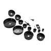 16Pcs Hole Saw Kit Carbon Steel Wear Resistance Accurate Efficient Hole Saw Set for Woodworking