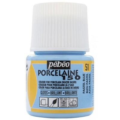 Glänzende Porzellanfarbe auf Wasserbasis - Pastellblau - 45 ml