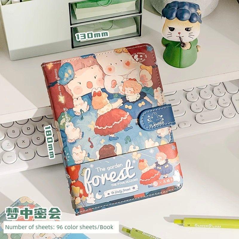 

Grade Three Class Two Moonlight Garden Leather Buckle Notebook New Arrival Student Notebook Good-looking Hard Cover Notebook Dream meeting