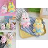Cute Lace Rabbit Plush Toy Keychain Darling Keyring For Bags And Backpacks