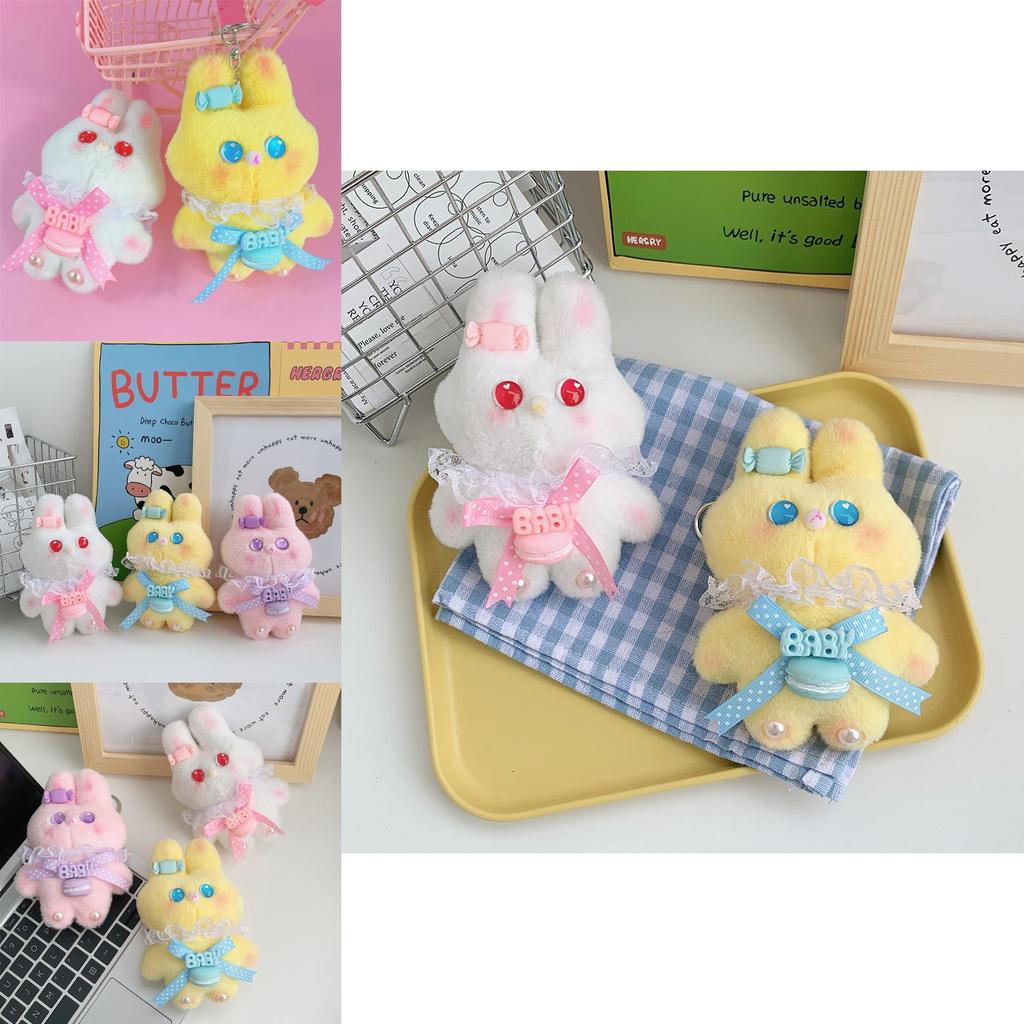 Cute Lace Rabbit Plush Toy Keychain Darling Keyring For Bags And Backpacks