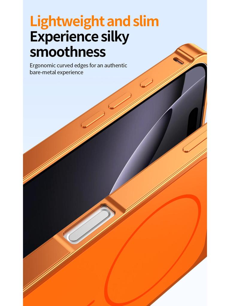 iPhone 16 Pro Max Metal Frame with Magnetic Adsorption & Lens Protection for iPhone 17