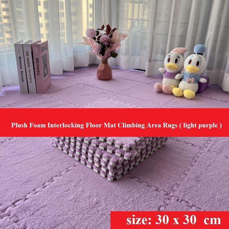

Interlocking Foam Carpet Tiles 30 x 30 cm, Kids Carpet Squares Protective Floor Mats Crawling Exercise Area Rugs Children Room Thickness 6 mm