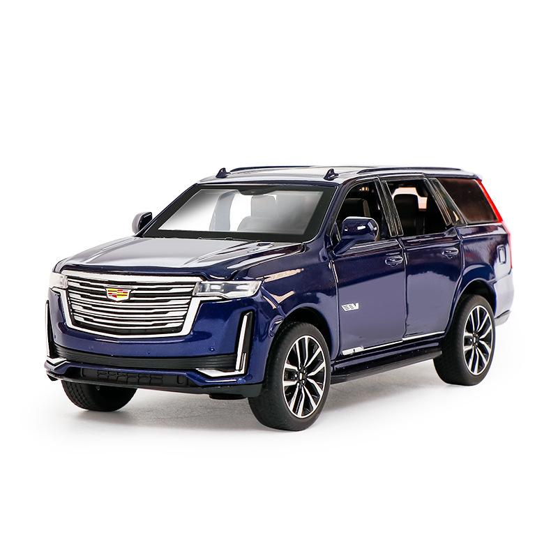 1/32 Cadillac Escalade SUV Alloy Luxy Car Model Diecasts Metal Off-road Vehicles Car Model Sound Light Simulation Kids Toys Gift