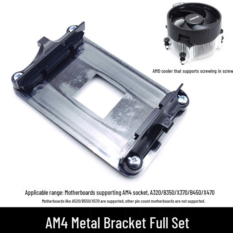 AM4 Motherboard Bracket for AMD Cooler, A320 B450/B550 CPU Stand, Metal Fan Clip