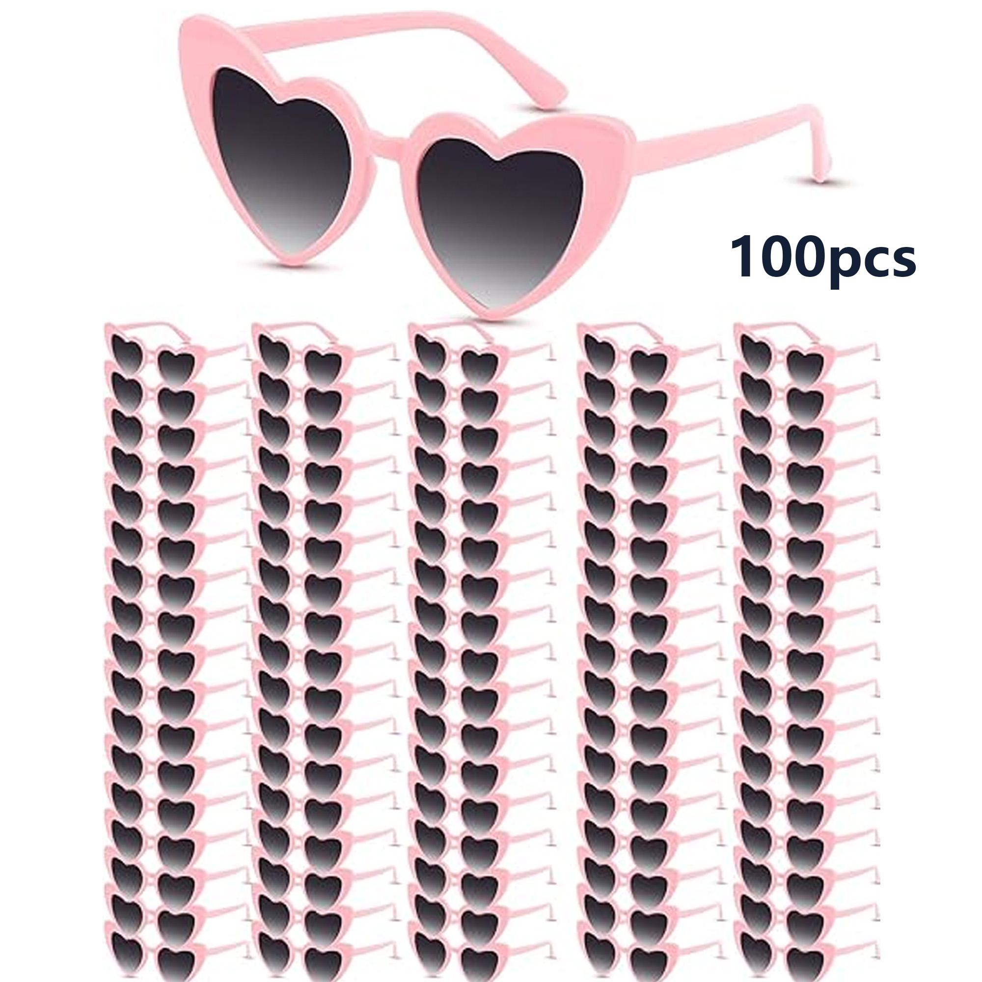 

100 Pairs Wedding Heart Shaped Sunglasses Party Sun Glasses Bulk Wedding Gifts Bachelorette Bridal Party Favors