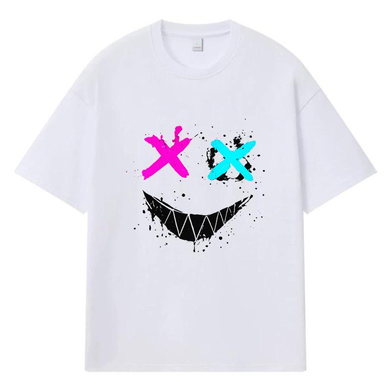 2026 Fun Tees Printed Graphic Street Trend Y2k Harajuku 100% Cotton T Shirt Casual Oversized Men s T-shirt S