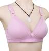 New breathable hole lace underwear women's simple and comfortable bra large size steel rimless underwear women