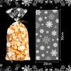 Transparent Snowflake OPP Cookie Bags - Christmas Gift Packaging