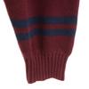 TOMMY HILFIGER 90s Old Border Pattern Long sleeve sweater M Burgundy Men's Used