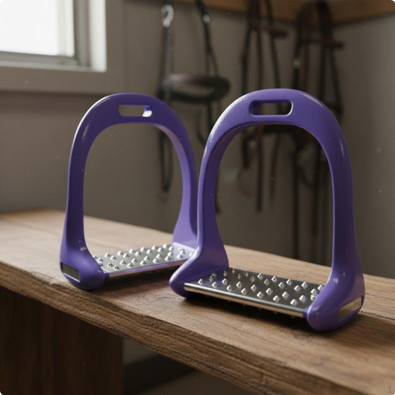 2 Pieces Aluminum Horse Stirrups Multiple Colors Painted Equestrian for Equestrians,