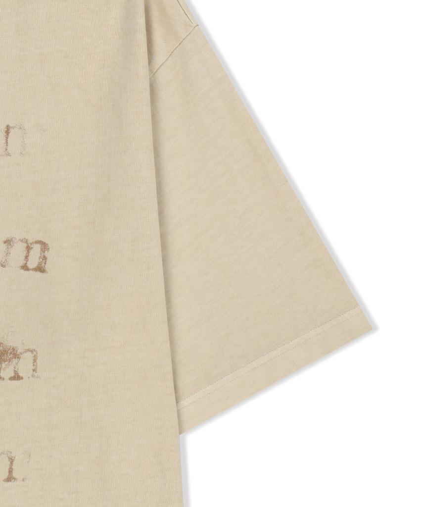 Mattengkim Pigment Graffiti Logo Top In Beige